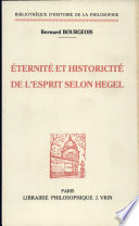 Éternité et historicité de l'esprit selon Hegel