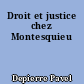 Droit et justice chez Montesquieu