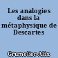 Les analogies dans la métaphysique de Descartes