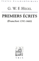 Premiers écrits : Francfort 1797-1800
