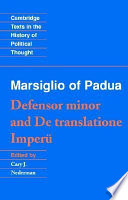 Writings on the Empire : Defensor minor and De translatione Imperii