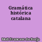 Gramática histórica catalana