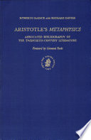Aristote's metaphysics : annotated bibliography of the twentieth-century literature