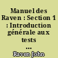 Manuel des Raven : Section 1 : Introduction générale aux tests de Raven