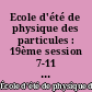 Ecole d'été de physique des particules : 19ème session 7-11 septembre 1987, Université d'Aix-Marseille I : Cordes et super-cordes collisionneurs linéaires à électrons