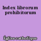 Index librorum prohibitorum