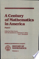 A century of mathematics in America : Part I