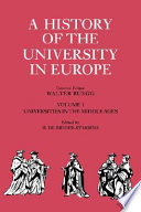 A history of the university in Europe : Vol. 1 : Universities in the Middle Ages
