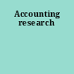 Accounting research