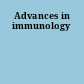 Advances in immunology