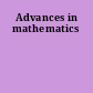 Advances in mathematics