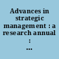 Advances in strategic management : a research annual : volume 5