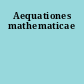 Aequationes mathematicae