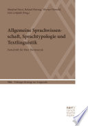 Allgemeine Sprachwissenschaft, Sprachtypologie und Textlinguistik : Festschrift für Peter Hartmann