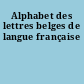 Alphabet des lettres belges de langue française