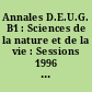 Annales D.E.U.G. B1 : Sciences de la nature et de la vie : Sessions 1996 (Janvier, mai, juin)