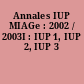 Annales IUP MIAGe : 2002 / 2003I : IUP 1, IUP 2, IUP 3