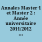 Annales Master 1 et Master 2 : Année universitaire 2011/2012 : Mathématiques, physique, biologie-santé, informatique, connaissance de l'entreprise, anglais