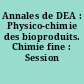 Annales de DEA : Physico-chimie des bioproduits. Chimie fine : Session 1996-1997