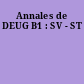 Annales de DEUG B1 : SV - ST