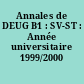 Annales de DEUG B1 : SV-ST : Année universitaire 1999/2000