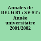 Annales de DEUG B1 : SV-ST : Année universitaire 2001/2002