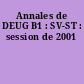 Annales de DEUG B1 : SV-ST : session de 2001