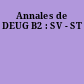 Annales de DEUG B2 : SV - ST