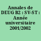 Annales de DEUG B2 : SV-ST : Année universitaire 2001/2002