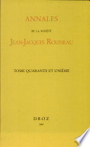 Annales de la société Jean-Jacques Rousseau : 41