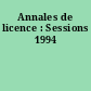 Annales de licence : Sessions 1994