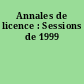 Annales de licence : Sessions de 1999