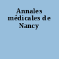 Annales médicales de Nancy