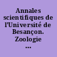 Annales scientifiques de l'Université de Besançon. Zoologie et physiologie animale