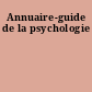 Annuaire-guide de la psychologie