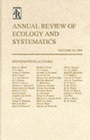 Annual review of ecology and systematics : 30