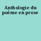 Anthologie du poème en prose