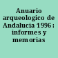 Anuario arqueologico de Andalucia 1996 : informes y memorias
