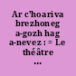 Ar c'hoariva brezhoneg a-gozh hag a-nevez : = Le théâtre en langue bretonne d'hier à aujourd'hui : aktoù kollok kallag, 29-09-2001