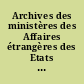 Archives des ministères des Affaires étrangères des Etats membres et des institutions de l'Union européenne