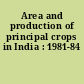 Area and production of principal crops in India : 1981-84