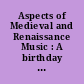 Aspects of Medieval and Renaissance Music : A birthday offering to Gustave Reese