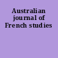 Australian journal of French studies