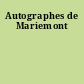 Autographes de Mariemont