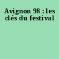 Avignon 98 : les clés du festival