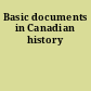 Basic documents in Canadian history