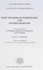 Basic methods of tomography and inverse problems : a set of lectures