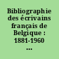 Bibliographie des écrivains français de Belgique : 1881-1960 : 3 : H-L