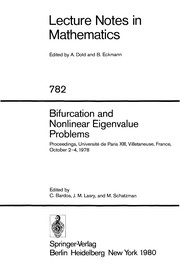 Bifurcation and nonlinear eigenvalue problems : proceedings, Université de Paris XIII, Villetaneuse, France, October 2-4, 1978