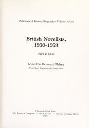 British novelists, 1930-1959